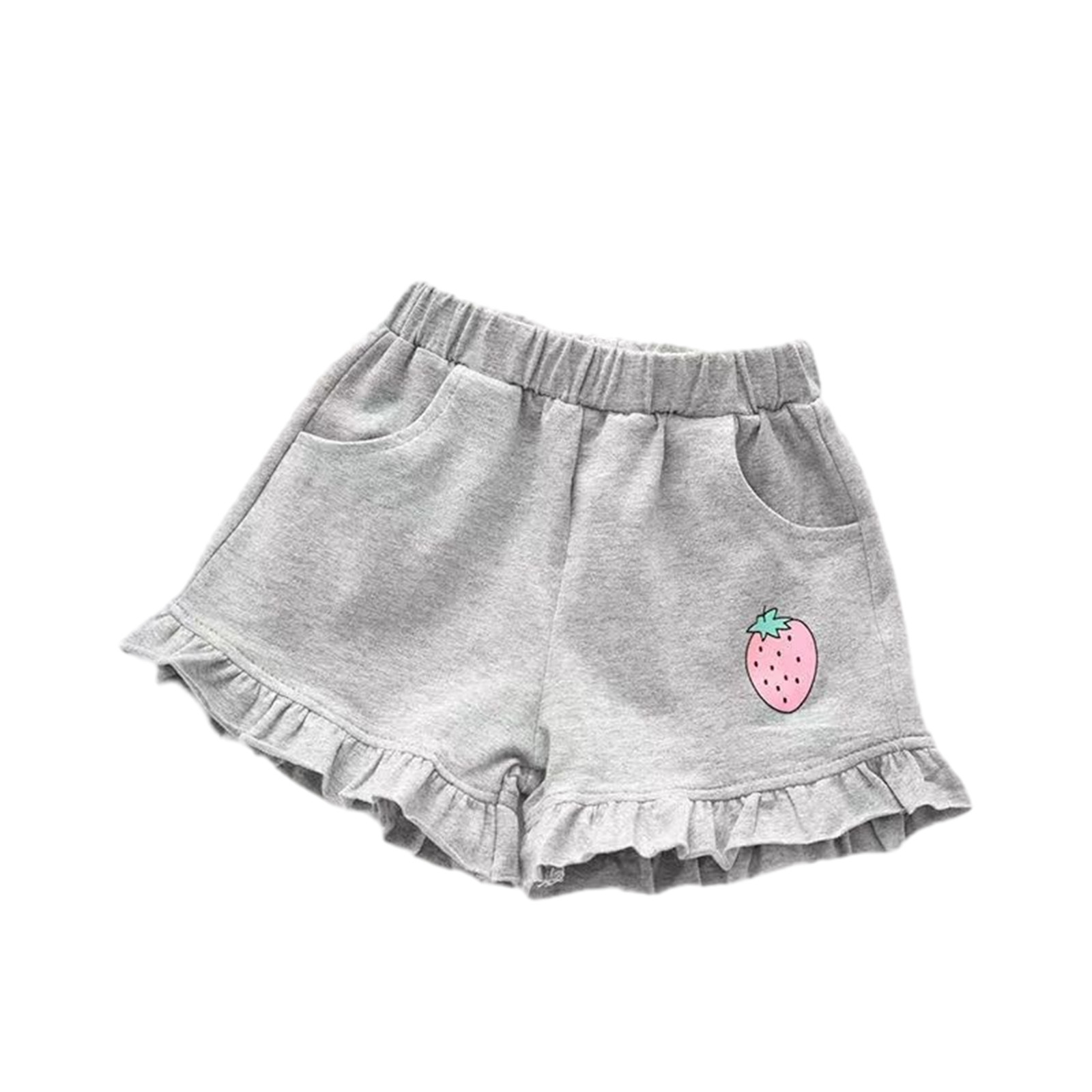Aofany Toddler Kids Girls Flounce Shorts Summer Solid Color Ruffle Shorts Casual Elastic Outwear Pants